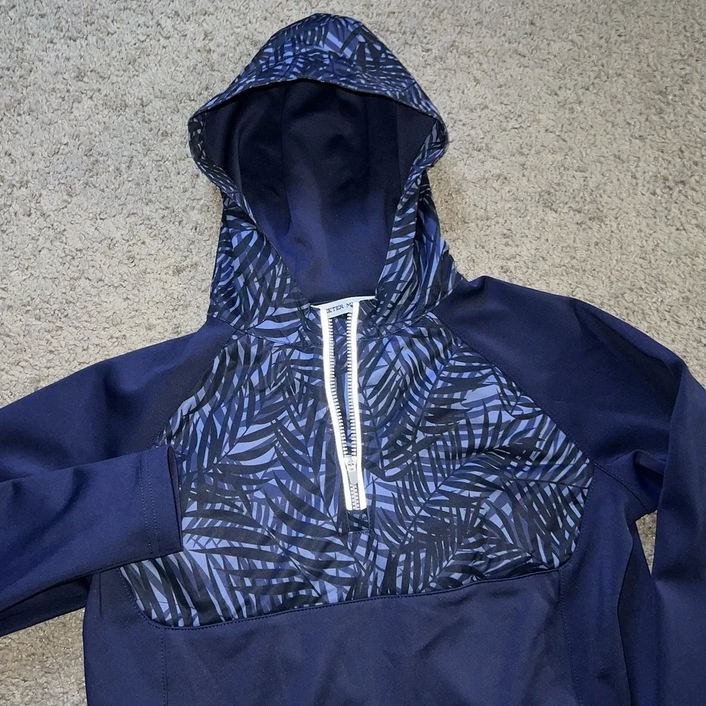 NWOT Peter Millar Youth  Hyperlight Weld Hooded  1/4 Zip Pullover Jacket Medium